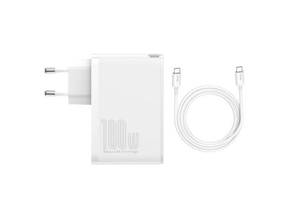 Baseus GaN2 Pro gyorsutazási töltő 2x USB + 2x USB-C, 100 W, EU (fehér)