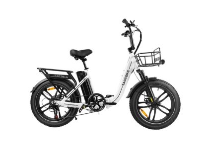 SAMEBIKE C05 Pro Electric Bike, 500W Motor, 36V 13Ah Battery, 20*4-inch Tires, 35km/h Max Speed, 70km Max Range, Mechanical Disc Brakes, Shimano 7 Speed - White