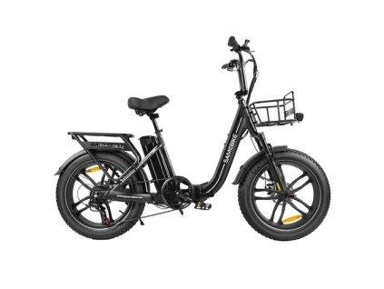 SAMEBIKE C05 Pro Electric Bike, 500W Motor, 36V 13Ah Battery, 20*4-inch Tires, 35km/h Max Speed, 70km Max Range, Mechanical Disc Brakes, Shimano 7 Speed - Black