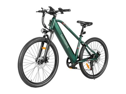 SAMEBIKE RS-A01 Men Electric Bike, 500W Motor, 36V 15Ah Battery, 26 inch Tire, 35km/h Max Speed, 80km Range, Mechanical Disc Brakes, Dual Suspension System, Shimano 7-speed, LCD Display - Green