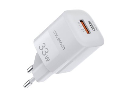 Choetech AC töltő, 33W, PD5006 A+C, két porttal (fehér)