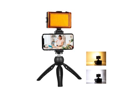 Puluz Live Broadcast készlet állványrögzítéssel + LED lámpával + telefonbilincssel