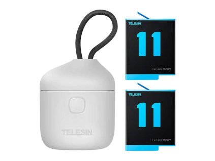 Telesin 3 nyílásos vízálló töltő Allin Box GoPro Hero 9 / Hero 10 + 2 akkumulátorhoz (GP-BTR-905-GY)