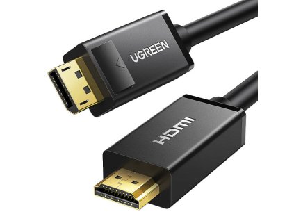 113421 ugreen dp101 displayport hdmi fullhd kabel 5 m cierny