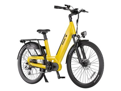 Vitilan L5 Electric Bike, 500W Motor, 48V 15Ah Battery, 26*2.4-inch Tire, 40km/h Max Speed, 105km Range, Hydraulic Disc Brakes, Adjustable Spring Suspension Fork, Shimano 7-speed, Intelligent Color Display - Yellow