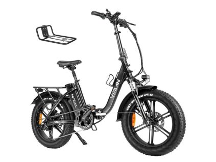 Vitilan U7 2.0 Foldable Electric Bike, 20*4.0-inch Fat Tire 750W Motor 48V 20Ah Removable LG Lithium Battery 28mph Max Speed 50-65miles Range Dual Suspension System Hydraulic Disc Brake - Black