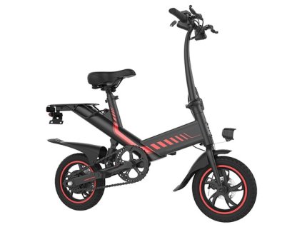 Y1S Electric Bike 12 inch Tire 250W Brushless Motor (Peak 350W), 25km/h Max Speed, 36V 10.4Ah Lithium Battery 45km Range - Black