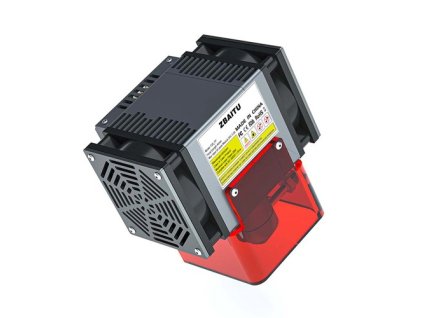 ZBAITU F20-VF 20W Laser Module, Air Assist, Fixed-focus, 0.08x0.08mm Spot, 0.01mm Accuracy, Dual Fans