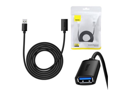 Baseus USB 3.0 hosszabbító kábel apa - anya, AirJoy sorozat, 3 m (fekete)