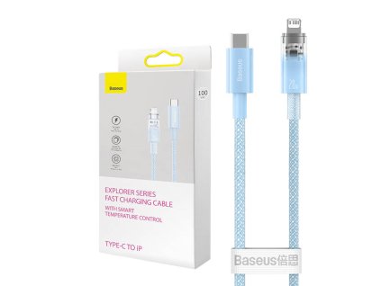 Baseus USB-C és Lightning Explorer sorozatú gyorstöltő kábel 2 m, 20 W (kék)