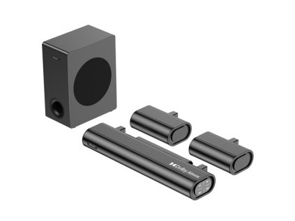 Hiwill A51 5.1 Channel Soundbar Subwoofer Speaker Kit, 380W Peak Power, Adjustable Treble & Bass