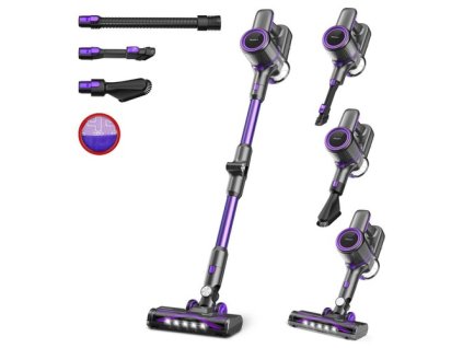 POWEART N700 Cordless Stick Vacuum, 30kPa Powerful Suction, 45min Runtime, LED Floor Brush