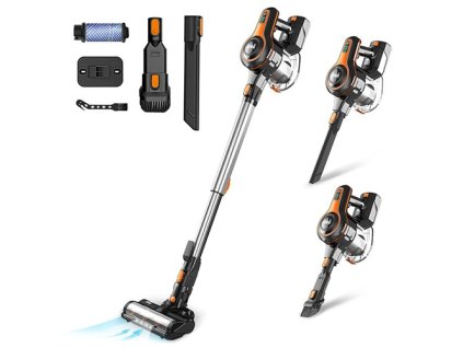 INSE S600 Cordless Stick Vacuum, 25kPa Suction, 40min Runtime, LED Light