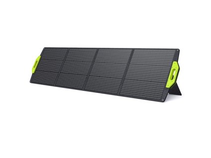FOSSiBOT SP200 200W Foldable Solar Panel, 23.4% High Cell Efficiency, ETFE Coating, Adjustable Kickstands for Home, RV, Camping, Blackout - Green