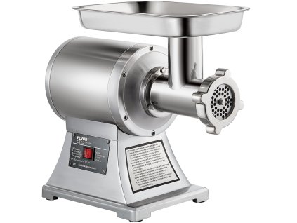 Mlynček na mäso 8500W nerezový 204.1 kg čepeľ sitko a plnička