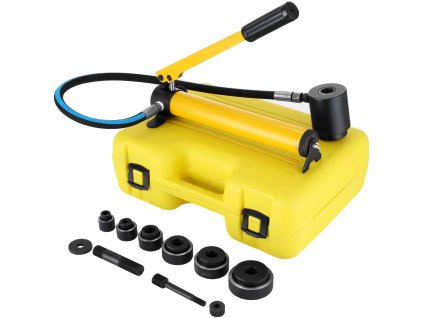 Hydraulický dierovač 10 t, 6 matric 1,3–5,1 cm pre kovové potrubie