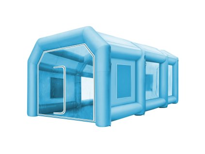 Nafukovací stan 792.5×396.2×304.8 cm, 210D tkanina, 2 ventilátory