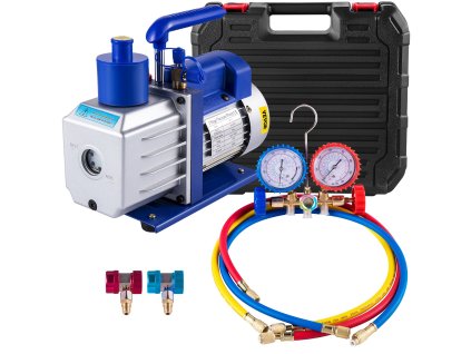 Vákuová pumpa pre klimatizáciu 283 L/min 246W s 3-ventilovým manometrom