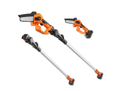 Akumulátorová 2v1 tyčová/mini reťazová píla 20V 2Ah 12.7 cm 243.8 cm