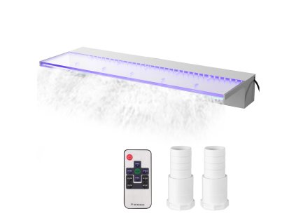 Bazénový prepad 36.2×3.2×8.1 inch, 17 led, akryl, diaľkové ovládanie