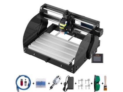 Cnc gravírovací stroj 300×180×45 mm, 3 osi, 15 W grbl, offline ovládač