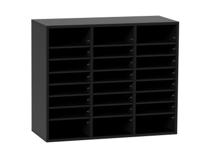 Drevený organizér na dokumenty, 24 priehradok, vyberateľné police