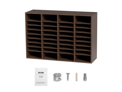 Drevený organizér na poštu 36 priečok, police, 39.3×12×26.8 inches