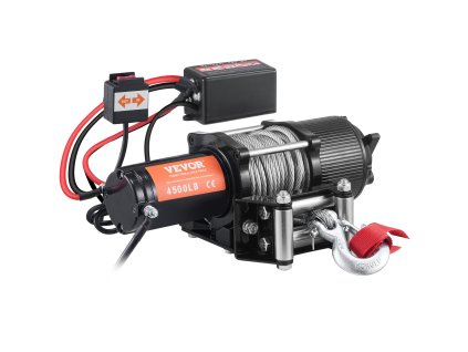 Elektrický navijak 12V 4500 lb 1/4”×39ft s diaľk. ovládačom ip55