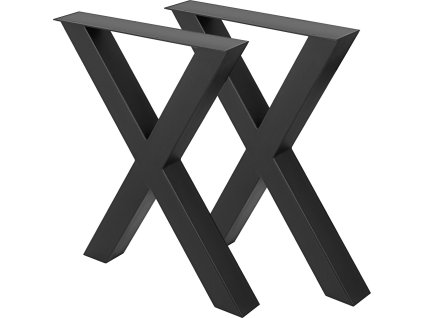 Kovové stolové nohy oceľové 28.4×29.9 inch čierne x-frame na lavicu