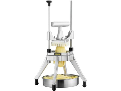 Krájač zeleniny a ovocia nerez, 4 čepele 1/4" 3/8" 1/2", 6-klínový