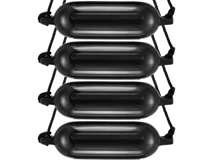 Nafukovací člnový nárazník 8.5"×26", rebrovaný, s pumpou, čierny