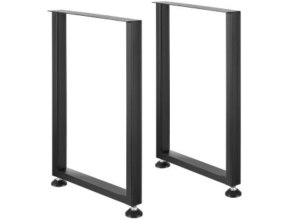 Nastaviteľné štvorcové nábytkové nohy 711.2MM, 453.6KG, 2 ks, čierne