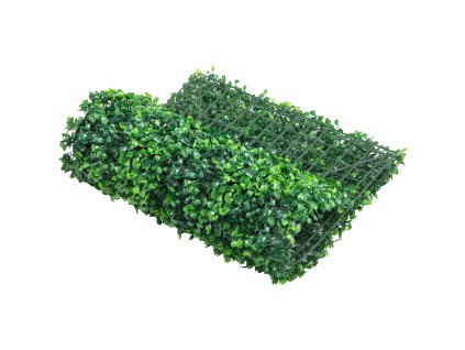 Umelý panel z buxusu 24×16" 4cm, sada 12 ks, zelený, interiér/exteriér