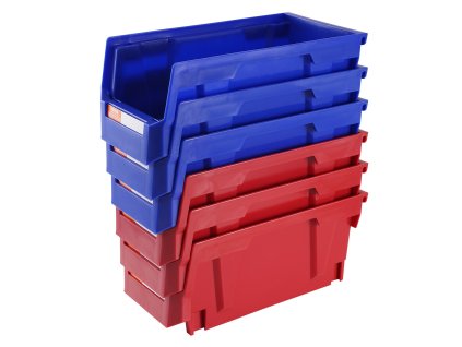 Plastové zavesiteľné stohovateľné boxy 11-inch×5-inch×5-inch, 12 ks