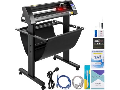 Rezací plotr na vinyl 720 mm, led displej, optické oko, so stojanom