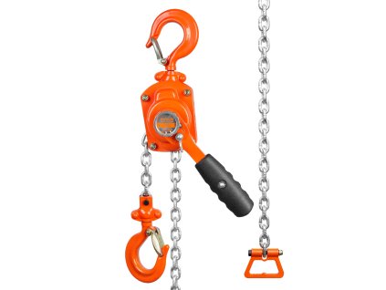 Pákový reťazový navijak 1/2 ton (499.5 kg) 1.5m, G80, hák 360°