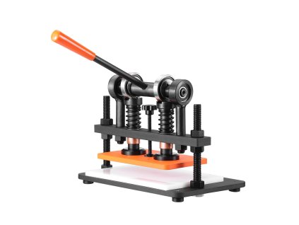 Ručný vysekávač kože 25.9×15 cm, zdvih 1.2 cm, dvojité hriadele