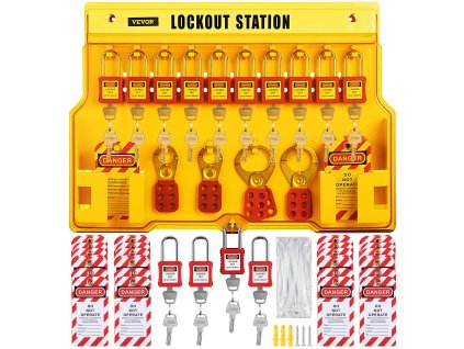 Sada loto 58 dielov so zámkami, haspami, štítkami a sťahovacími pásmi