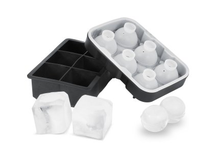 Silikónová forma na ľadové gule s vekom, 2 ks, na whisky a koktejly
