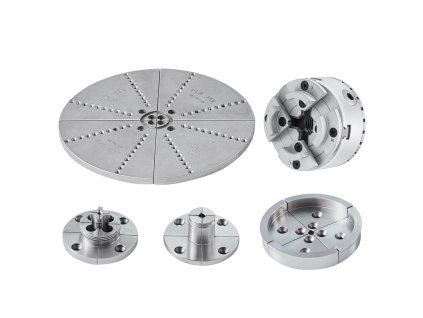 Sklíčidlo sústruhu 4-čeľustové 9,5 cm samosrediace 5 sád čeľustí