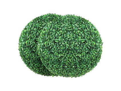 Umelé guľaté stromčeky zo zimostrázu 50.8 cm, 2 ks, do exteriéru