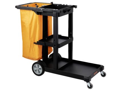 Upratovací vozík 3 poličky, nosnosť 200 lbs, 25 gallon, 120×51×98 cm