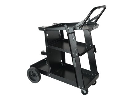 Vozík na zvárací stroj 3-poschodový, nosnosť 181,4 kg, 360° kolieska