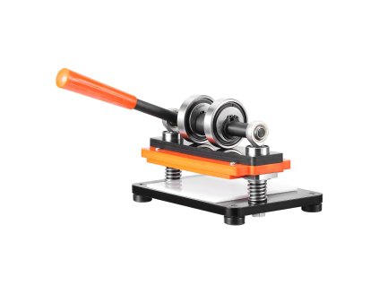 Výsekový ručný lis na kožu 18×10 cm, zdvih 1.2 cm, dvojité vedenie