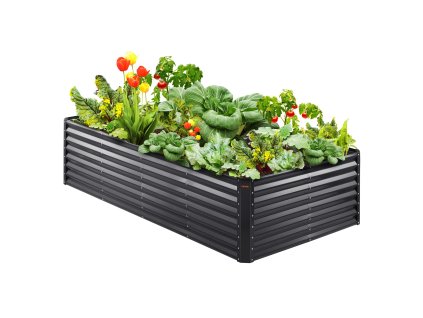 Zvýšený záhon 94.5×47.2×23.6 inch pozinkovaný kov otvorené dno