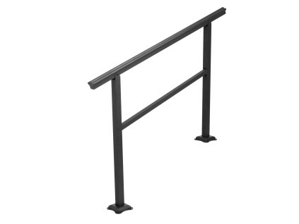 Zábradlie na vonkajšie schody 48×35.5 inch nastaviteľné 0–45° hliník