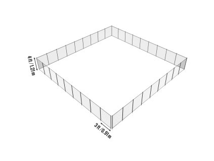 Bezpečnostný plot pre zapustené bazény 1.21×32.91 m 340gms pvc