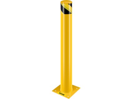 Bezpečnostný stĺpik 4-1/2"×36" oceľový žltý práškový náter 4 kotvy