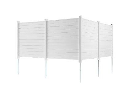 Exteriérový súkromný panel 50"×50" horizontálny vinylový 4-panel