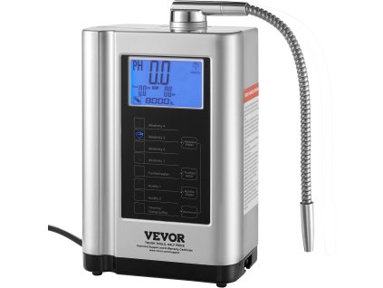 Ionizátor vody pH 3.5-10.5, 7 režimov, orp -650mV, 8000L/filter